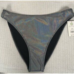 No Boundaries Women Bikini Bottoms Size XL 15 17 Cheeky Black Gray New w Tags